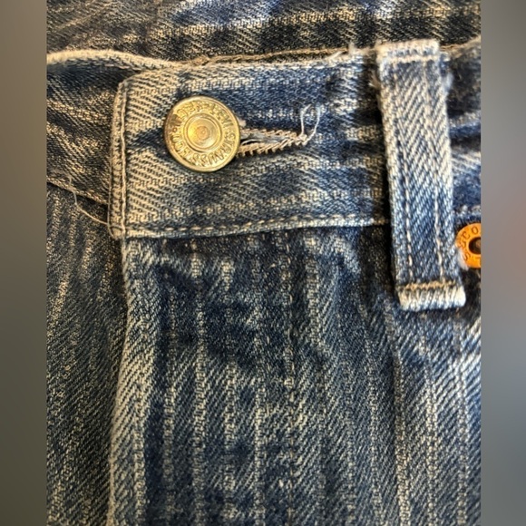 LEVI’S 501 vintage 1984 pinstripe denim jeans button fly Levi Strauss - Picture 3 of 6